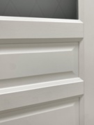 Межкомнатная дверь с эко шпоном Неоклассик-35  White Wood