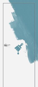 Межкомнатная дверь скрытая Инвизибл ABS белый грунт.