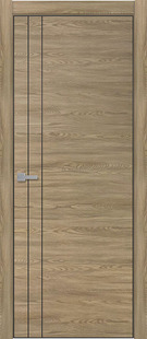 Межкомнатная дверь экошпон Тамбурат 4105 дуб мадейра черная кромка