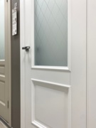  Межкомнатная дверь ПЭТ Классик-13 White Silk / White Сrystal