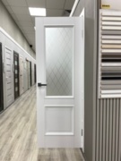  Межкомнатная дверь ПЭТ Классик-13 White Silk / White Сrystal
