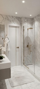   Межкомнатная дверь с эко шпоном P-20 AL золотой молдинг белый