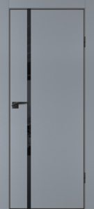 Межкомнатная дверь ПЭТ P-22 ABS Серый мат/черная кромка