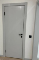 Межкомнатная дверь глянцевая DG-500 серый люкс