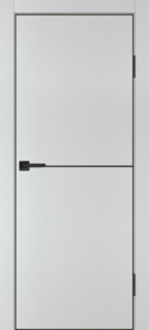 Межкомнатная дверь ПЭТ P-19 ABS Агат мат/черная кромка