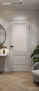  Межкомнатная дверь ПЭТ Прима-3 Grey Silk