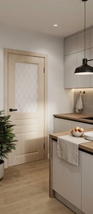   Межкомнатная дверь экошпон Скинни-15 Cappuccino Melinga