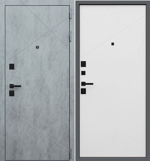 Входная дверь Дуэт Б белый матовый