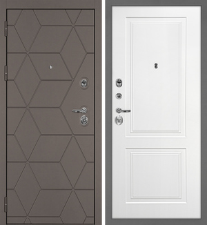 Входная дверь Тетра-181/Smalta-Line 04 ral 9003