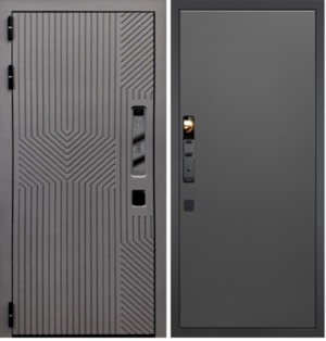  Входная дверь Смарт Нанорельеф 077 графит