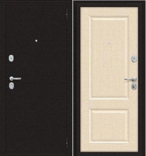 Входная дверь Оптим X-2 Антик Медный/Бежевый клен