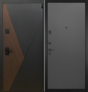  Входная дверь Геометрия 077 графит