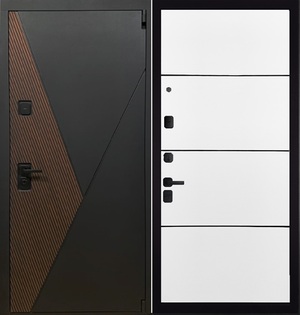  Входная дверь Геометрия 079 Белый софт