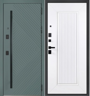  Входная дверь Тесла белый матовый