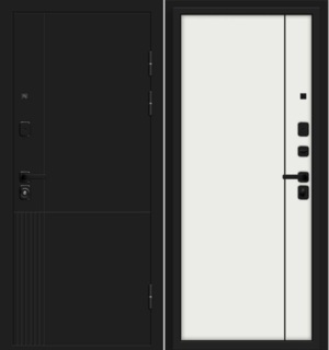 Входная дверь Optim Z-2 Нео Муар черный/Белый