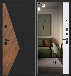 Входная дверь Плата белый / с зеркалом