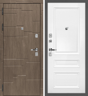 Входная дверь Домино/Смальта 06 ral 9003