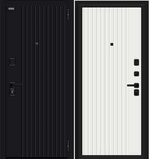 Входная дверь Граффити-32/32 Total Black/Super White