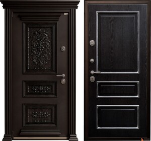 Входная дверь империал Дуб черный