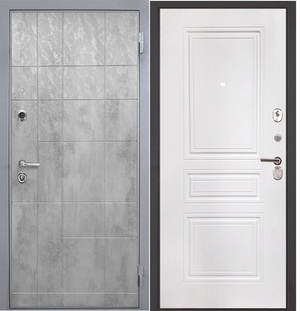 Входная дверь спарта Грей ФЛ-243-м белая матовая