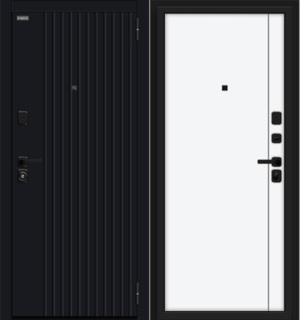 Входная дверь Джентл Black Shell/White Silk