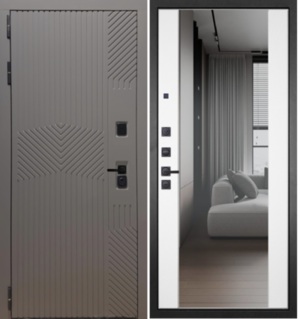  Входная дверь Нанорельеф 024 Зеркало Макси белый