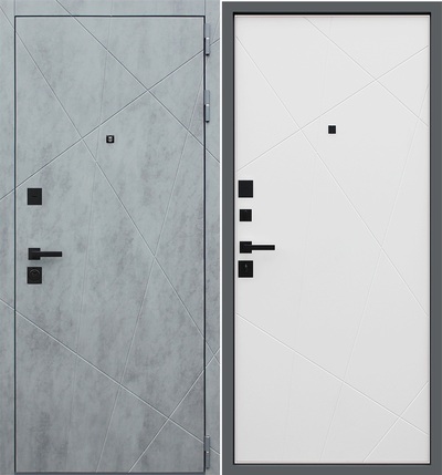 Входная дверь Дуэт Б белый матовый