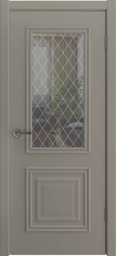 Межкомнатная дверь окрашенная Турин-2 ПО Мокко