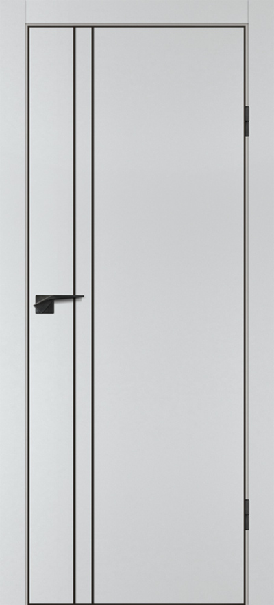Межкомнатная дверь ПЭТ P-20 ABS Агат /черная кромка