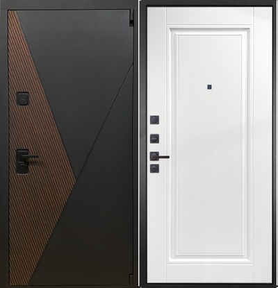  Входная дверь Геометрия 040 силк сноу