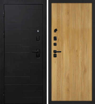 Входная дверь Лабиринт-201/Гладкая дуб золотистый