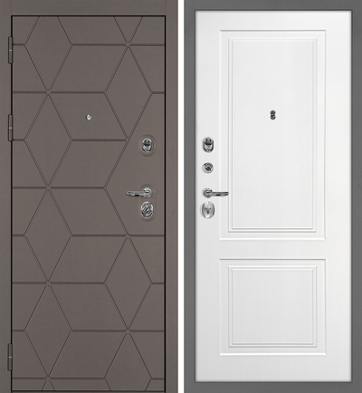 Входная дверь Тетра-181/Smalta-Line 04 ral 9003