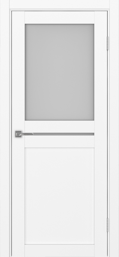 Межкомнатная дверь экошпон Турин_520.221 Белый снежный/металюкс