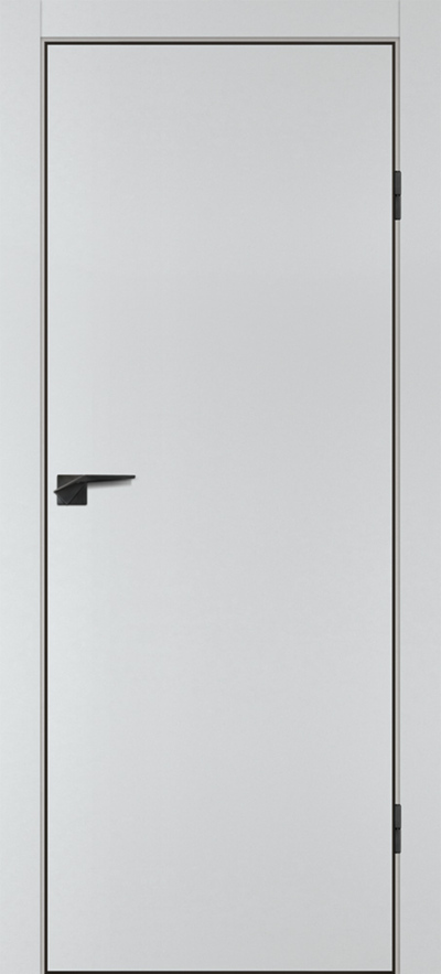 Межкомнатная дверь ПЭТ P-1 ABS Агат/черная кромка