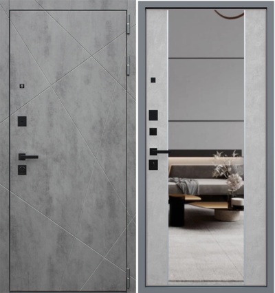  Входная дверь Дуэт Б с зеркалом