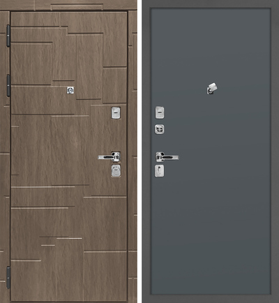 Входная дверь Домино/Гладкая графит