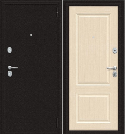 Входная дверь Оптим X-2 Антик Медный/Бежевый клен