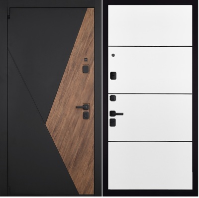  Входная дверь Геометрия 079 Белый софт