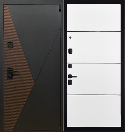  Входная дверь Геометрия 079 Белый софт