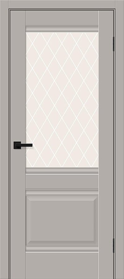  Межкомнатная дверь ПЭТ Прима-3 Grey Silk