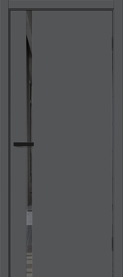  Межкомнатная дверь ПЭТ Браво-0.40 П Stormy Silk / Mirox Grey