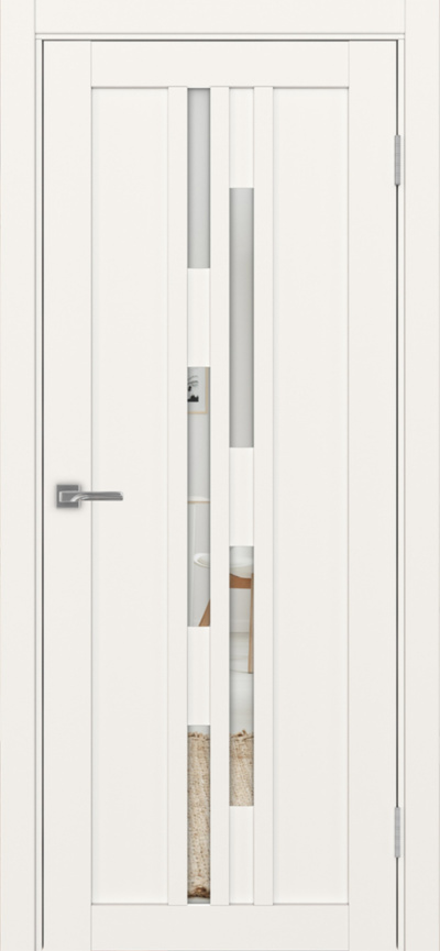  Межкомнатная дверь экошпон Турин_551.121 Бежевый/зеркало