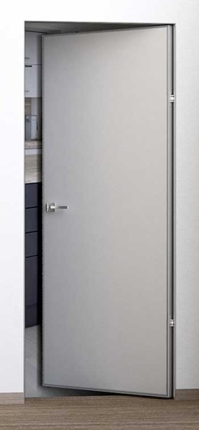 Межкомнатная скрытая дверь PX-0 REVERSE Invisible AL мат. с 4-х ст.
