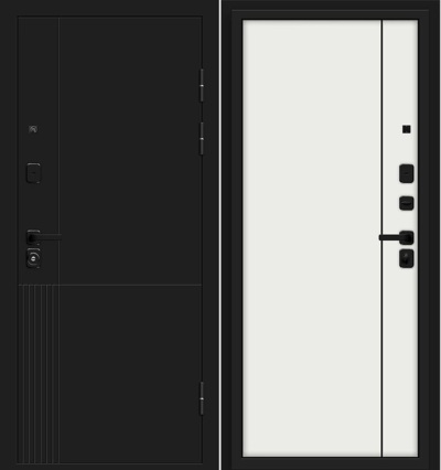 Входная дверь Optim Z-2 Нео Муар черный/Белый