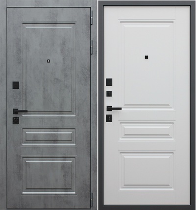 Входная дверь Лира белый матовый