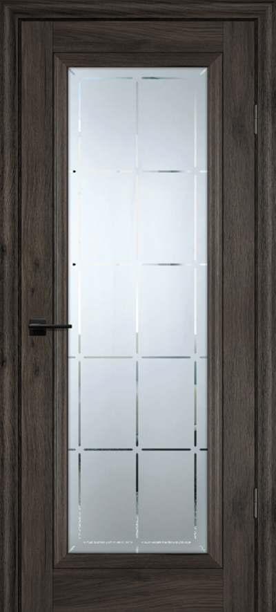  Межкомнатная дверь с эко шпоном PSC-35 Дуб темный