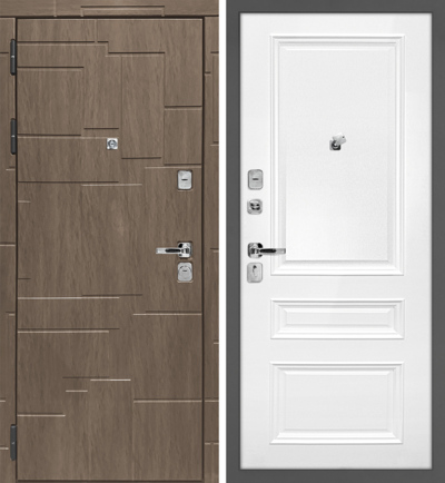 Входная дверь Домино/Смальта 06 ral 9003