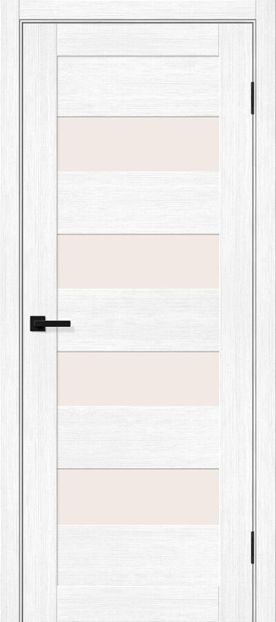 Межкомнатная дверь с эко шпоном Браво-23 Snow Melinga