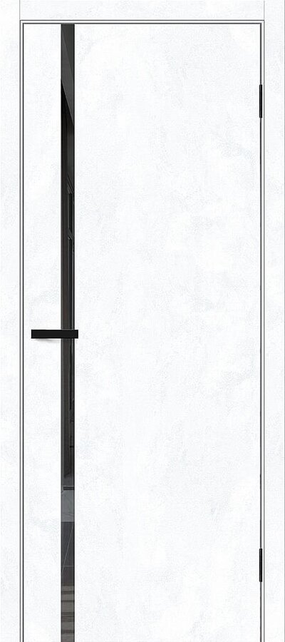 Межкомнатная дверь экошпон Браво-0.40.П Snow Art / Mirox Grey