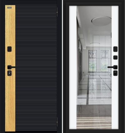 Входная дверь Эво Black Shell-Wotan Oak/White Silk